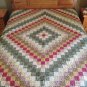 King size maple Leaf Machine quilted Patchwork Quilt
