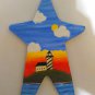 Primitive Rustic Wood Star Cutout Painting OOAK #9 (EC-P)