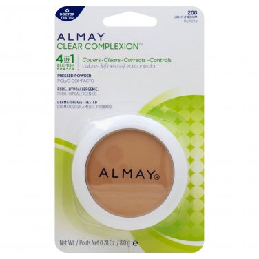 Almay Clear Complexion 4in1 Blemish Eraser Pressed Powder 200 Light/Medium (EC109-999)