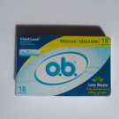 O.B. Tampons Regular Unscented 18ct (EC-W) O.B. Tampons Regular Unscented 18ct (EC-W)