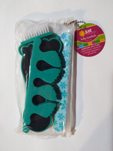 Just Because Body Essentials Pedicure Set 9214 Teal 5pc (EC-M)