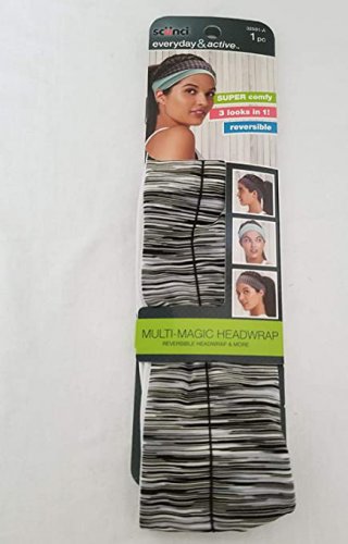 Scunci Everyday & Active Multi-Magic Headwrap 3-in-1 Reversible 32581-A (EC-O29)