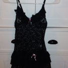 Shirley of Hollywood Lace Chemise Black Small (EC-E27)