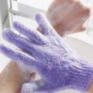Double Sided Exfoliating Body Scrubber Bath Glove Purple (EC-W)