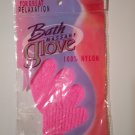 Double Sided Exfoliating Body Scrubber Bath Glove Neon Pink (EC-W)