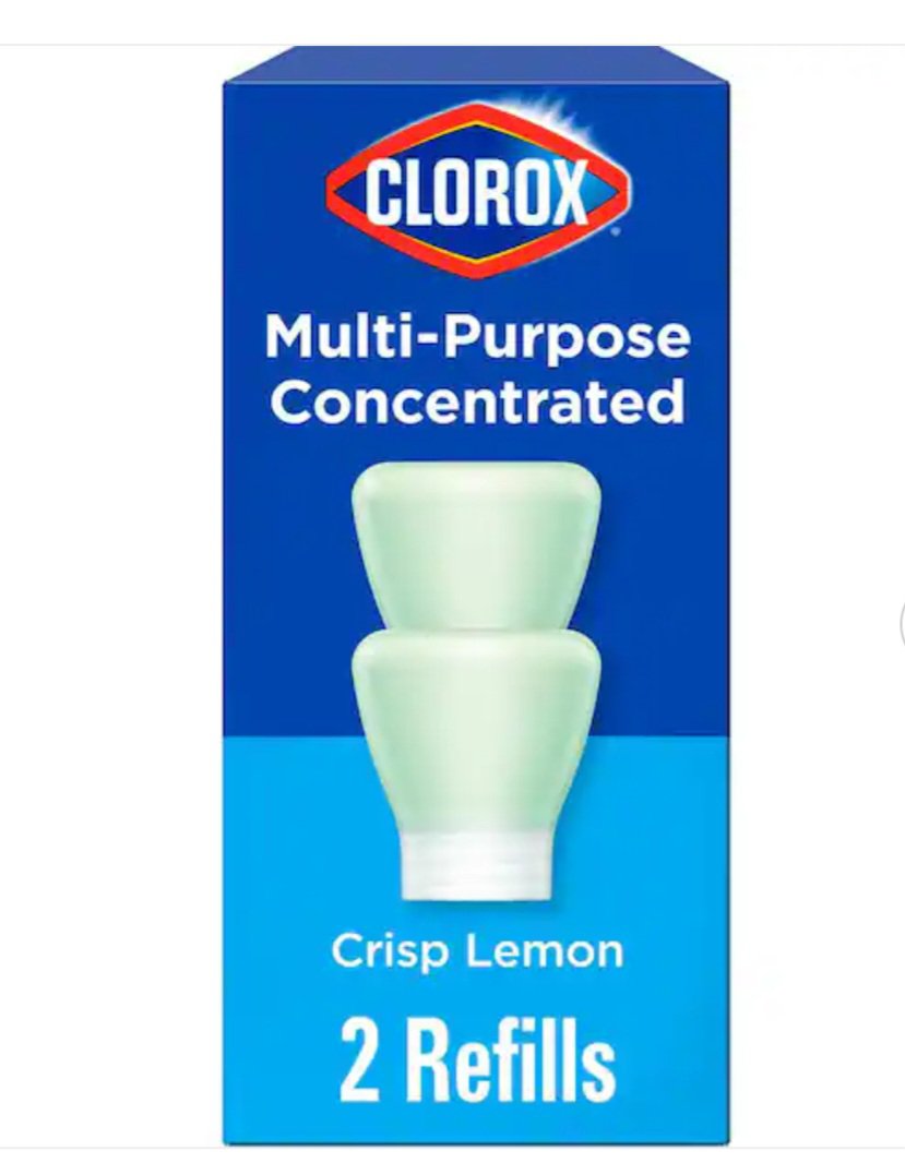 Clorox Multi-Purpose Refills Crisp Lemon 2x 1.13oz (EC109-599)