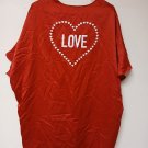 Victoria Secret Red Satin Kimono Robe LOVE (EC31735) B5