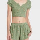 Colsie 2pc Cropped Floral Sleepwear Set Small (EC-B12)