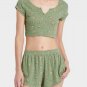 Colsie 2pc Cropped Floral Sleepwear Set Small (EC-B12)