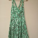New Directions Retro Inspired Green Polka Dot Halter Dress Sz 12 (EC-A17)
