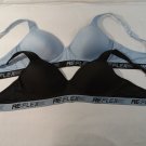 Reflex Sports Bras Padded Back Closure 2pk Blue Black 2X (EC-E24)