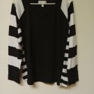 Womans Derek Heart Plus Black White Sweater Knit Shirt 3x (EC-F1) Womans Derek Heart Plus Black White Sweater Knit Shirt 3x (EC-F1)