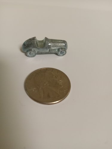 Hasbro Monopoly Roadster Race Car Silver Replacement 1998 Token Figurine (EC-LE)