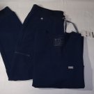Womens Figs Scrub Set Navy Blue Pocket Shirt XL Joggers Cargo Pants Large NWT (EC-B41) SS Womens Figs Scrub Set Navy Blue Pocket Shirt XL Joggers Cargo Pants Large NWT (EC-B41) SS