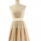 affordable short strapless elegant bridesmaid dress