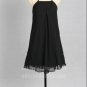 black strap satin cheap short bridesmaid dress