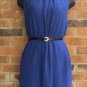 New with tag, Blue , sleeveless, wear to work, tunic dress with black belt