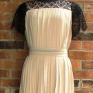 New with tag, Light apricot, lace cap-short sleeve, A-line dress