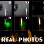FIRE STARTER Ultra Power 200mW Green Laser Pointer + LED Torch Light Camping Gadget