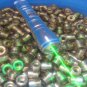 10mw Waterproof Silver Sheen Green Laser Pointer Gadget (battery included)