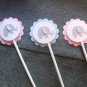 Grey Elephant Baby Shower Boy Cupcake Toppers set of 12