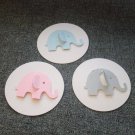 Pink Baby Elephant Envelope Sealers set of 12