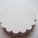 White 2" Scalloped Circle Tags
