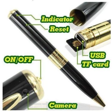 16GB SUPPORT Mini HD HIDDEN Pen Camera Pen Cam Mini DV DVR SPY Pen NANNY USB