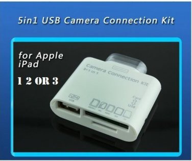 30 PIN 5 in1 USB Camera Connection Kit SD TF Card Reader Adapter iPad 1 2 3