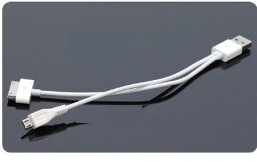 US OM 2in1 USB 2 Micro 30pin Splitter Charge Cable for Apple i pad HTC Samsu LOT