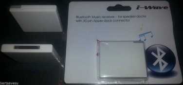 White Bluetooth wireless A2DP Music Audio Receiver Adapter For iPhone 5 iPod USA