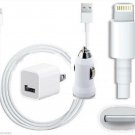 Charging Kits  6 Foot 8 pin Cable &  Wall & Car Charger for iPhone 5 LOT