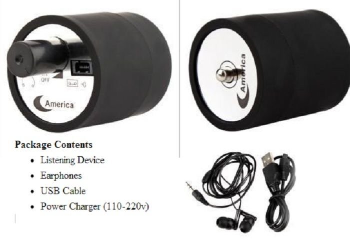 EAVSDROP Wall Ear Audio Bug Wiretap Spy Listening Device Bugging