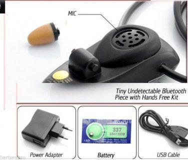 Hidden New Spy Earpiece Bluetooth Invisible Micro Earphone Mini Wireless Covert