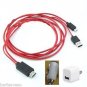 Samsung Galaxy S3 S4 Note 2 MHL Micro USB 11 pin to HDMI Cable MOVIETV SCREN LOT
