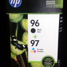 HP 96 Black & 97 Tri-color Original Ink Cartridges, 2 pack (C9353FN)