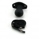 Black Leather Collar with Ball Gag & Metal Leash.