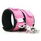 Neoprene Cuffs in Pink on Black