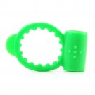 Neon Vibrating Cock Ring in Green