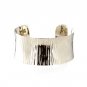 Silver Brass Cuff Bracelet with hammered finished.