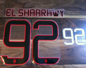EL SHAARAWY 92 MILAN THIRD 2013 2014 NAME NUMBER SET NAMESET KIT PRINT FOOTBALL