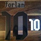 DIEGO FORLAN 10 URUGUAY HOME 2013 2014 NAME NUMBER SET NAMESET KIT PRINT