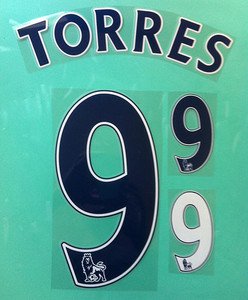 FERNANDO TORRES 9 CHELSEA BLUE AWAY 2013 2014 NAME NUMBER SET NAMESET KIT PRINT