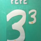 PEPE 3 REAL MADRID AWAY 2013 2014 NAME NUMBER SET NAMESET KIT PRINT
