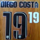 DIEGO COSTA 19 ATLETICO MADRID 2013 2014 AWAY NAME NUMBER SET NAMESET KIT PRINT