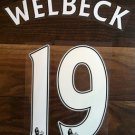 WELBECK 19 MANCHESTER UNITED HOME AWAY 2013 2014 NAME NUMBER SET NAMESET PRINT