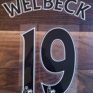 WELBECK 19 MANCHESTER UNITED THIRD 2013 2014 NAME NUMBER SET NAMESET KIT PRINT