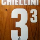 GIORGIO CHIELLINI 3 JUVENTUS HOME 2013 2014 NAME NUMBER SET NAMESET PRINT