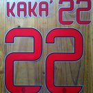 RICARDO KAKA' 22 AC MILAN AWAY 2013 2014 NAME NUMBER SET NAMESET KIT PRINT