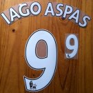 IAGO ASPAS 9 LIVERPOOL WHITE HOME 2013 2014 NAME NUMBER SET NAMESET KIT PRINT